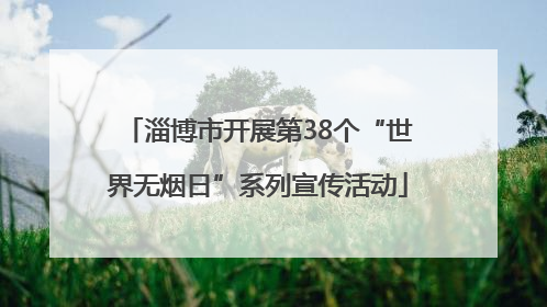 淄博市开展第38个“世界无烟日”系列宣传活动