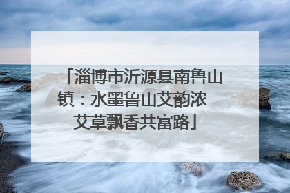 淄博市沂源县南鲁山镇：水墨鲁山艾韵浓 艾草飘香共富路