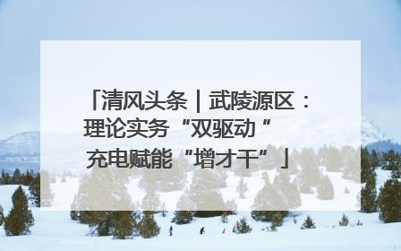 清风头条｜武陵源区：理论实务“双驱动 ” 充电赋能“增才干”
