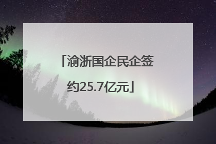 渝浙国企民企签约25.7亿元