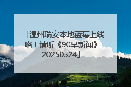温州瑞安本地蓝莓上线咯！请听《90早新闻》20250524