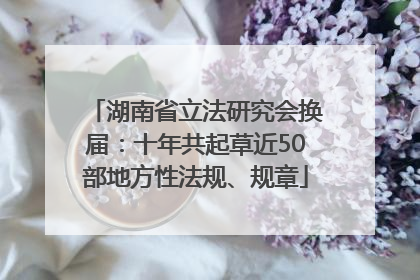 湖南省立法研究会换届：十年共起草近50部地方性法规、规章