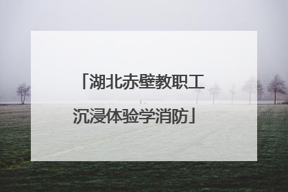 湖北赤壁教职工沉浸体验学消防