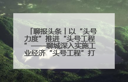 聊报头条丨以“头号力度”推进“头号工程”——聊城深入实施工业经济“头号工程”打造经济发展强引擎