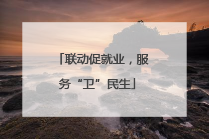联动促就业，服务“卫”民生