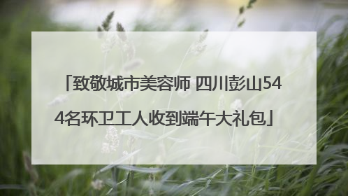 致敬城市美容师 四川彭山544名环卫工人收到端午大礼包