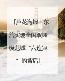 芦花海报｜东营实现全国双拥模范城“六连冠”的背后