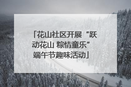 花山社区开展“跃动花山 粽情童乐”端午节趣味活动