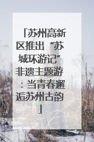 苏州高新区推出“苏城环游记”非遗主题游：当青春邂逅苏州古韵