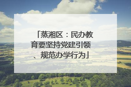 蒸湘区：民办教育要坚持党建引领、规范办学行为