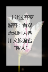 让过客变游客：看双流如何为四川文旅强省“留人”