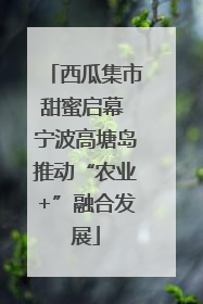 西瓜集市甜蜜启幕 宁波高塘岛推动“农业+”融合发展
