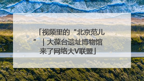 视频里的“北京范儿”｜大葆台遗址博物馆来了网络大V联盟