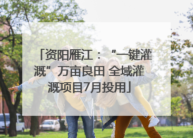 资阳雁江：“一键灌溉”万亩良田 全域灌溉项目7月投用