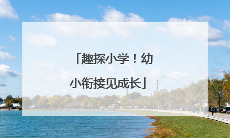 趣探小学！幼小衔接见成长