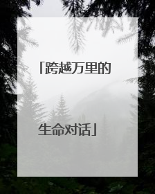 跨越万里的生命对话