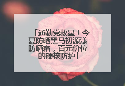 通勤党救星！今夏防晒黑马初源漾防晒霜，百元价位的硬核防护