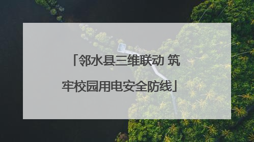 邻水县三维联动 筑牢校园用电安全防线