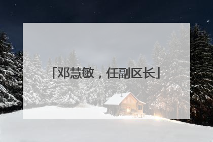 邓慧敏，任副区长