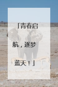 青春启航，逐梦蓝天！