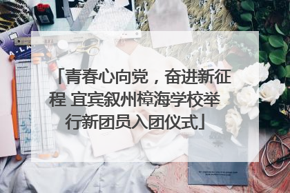 青春心向党，奋进新征程 宜宾叙州樟海学校举行新团员入团仪式