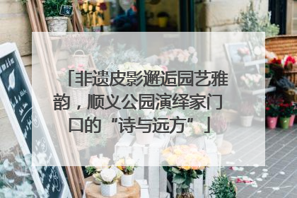 非遗皮影邂逅园艺雅韵，顺义公园演绎家门口的“诗与远方”