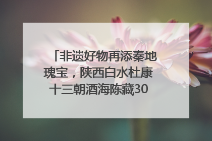 非遗好物再添秦地瑰宝，陕西白水杜康十三朝酒海陈藏30年别具一格