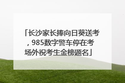 长沙家长捧向日葵送考，985数字警车停在考场外祝考生金榜题名