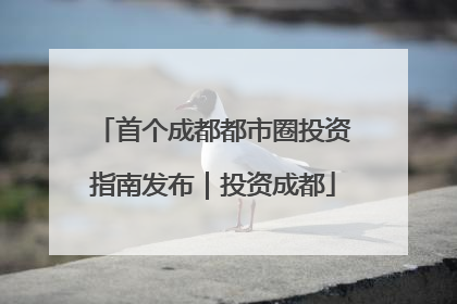 首个成都都市圈投资指南发布｜投资成都