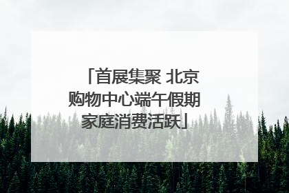 首展集聚 北京购物中心端午假期家庭消费活跃