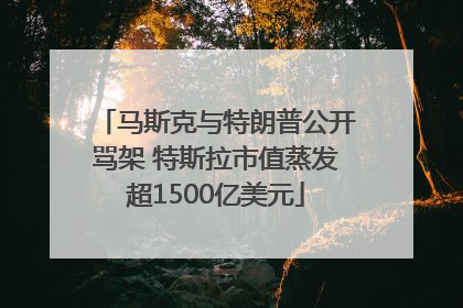 马斯克与特朗普公开骂架 特斯拉市值蒸发超1500亿美元