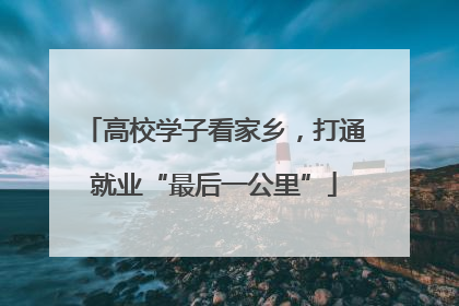 高校学子看家乡，打通就业“最后一公里”