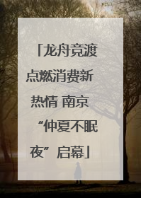 龙舟竞渡点燃消费新热情 南京“仲夏不眠夜”启幕