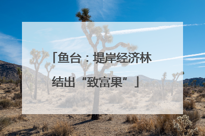 鱼台：堤岸经济林结出“致富果”