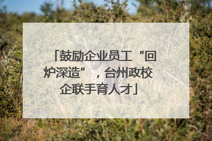 鼓励企业员工“回炉深造”，台州政校企联手育人才