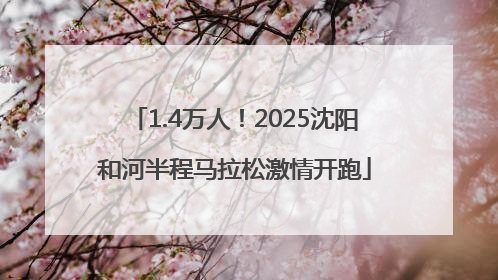 1.4万人！2025沈阳和河半程马拉松激情开跑