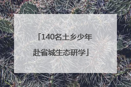 140名土乡少年赴省城生态研学
