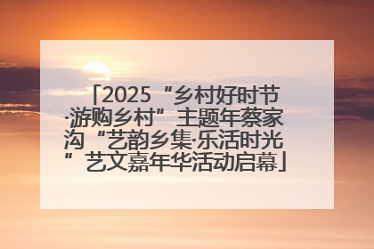 2025“乡村好时节·游购乡村”主题年蔡家沟“艺韵乡集·乐活时光”艺文嘉年华活动启幕