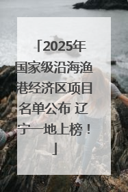 2025年国家级沿海渔港经济区项目名单公布 辽宁一地上榜！