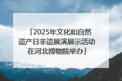 2025年文化和自然遗产日非遗展演展示活动在河北博物院举办