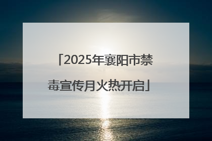 2025年襄阳市禁毒宣传月火热开启