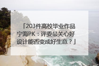 203件高校毕业作品宁海PK：评委最关心好设计能否变成好生意？