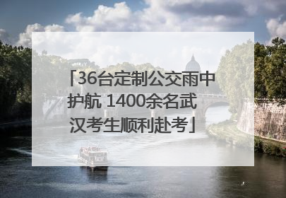 36台定制公交雨中护航 1400余名武汉考生顺利赴考
