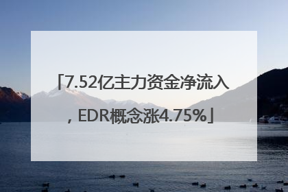 7.52亿主力资金净流入，EDR概念涨4.75%