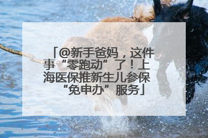 @新手爸妈，这件事“零跑动”了！上海医保推新生儿参保“免申办”服务