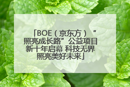 BOE（京东方）“照亮成长路”公益项目新十年启幕 科技无界照亮美好未来